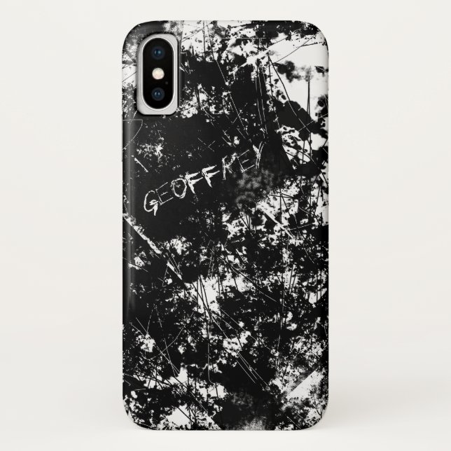 Coques Case-Mate iPhone Grunge urbain Abstrait noir et blanc (Dos)