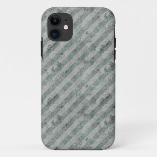 Coque iPhone 11 Grunge Vert Diagonale