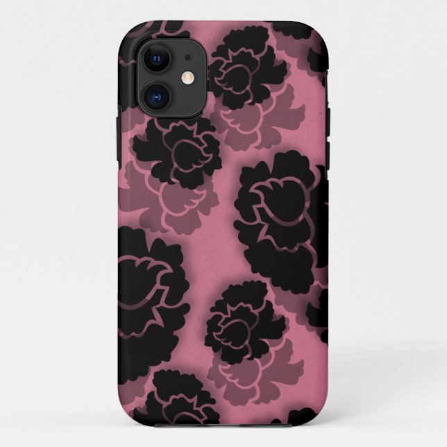 Coques Case-Mate iPhone Grungy Floral Decadence BT iPhone 5 Coque, rose (Dos)