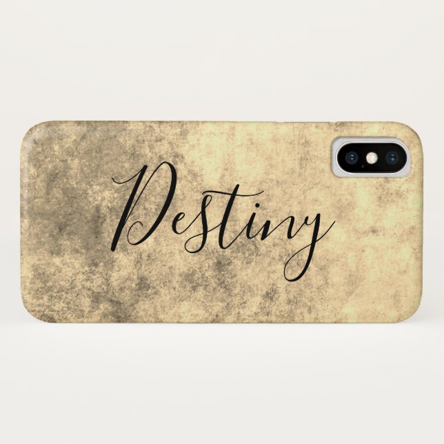 Coques Case-Mate iPhone Grungy Gold Texture (Dos (Horizontal))
