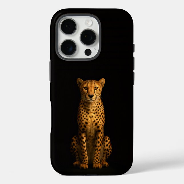 Coques Case-Mate iPhone Guépard élégant Black 4 Luxe iPhone 16 Pro (Verso)