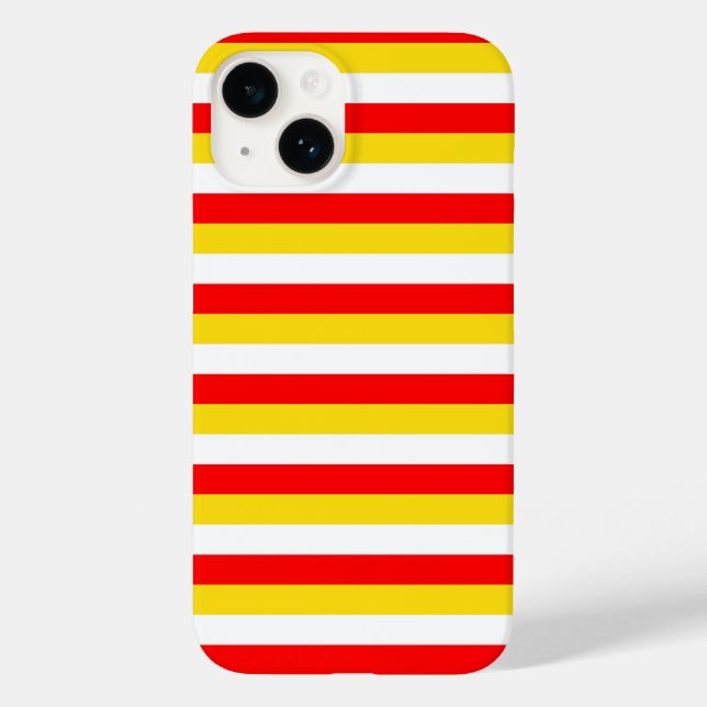 Coques Case-Mate iPhone Guernsey flag stripes red yellow white pattern Nor (Verso)
