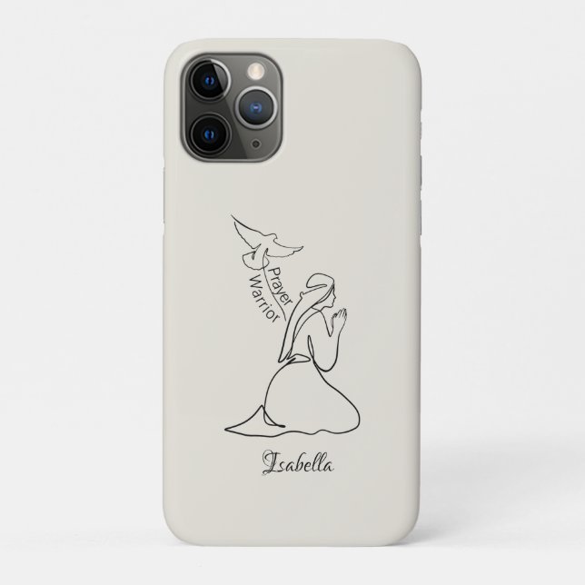 Coques Case-Mate iPhone Guerrier de Prière Conception & Personnaliser Nom (Dos)