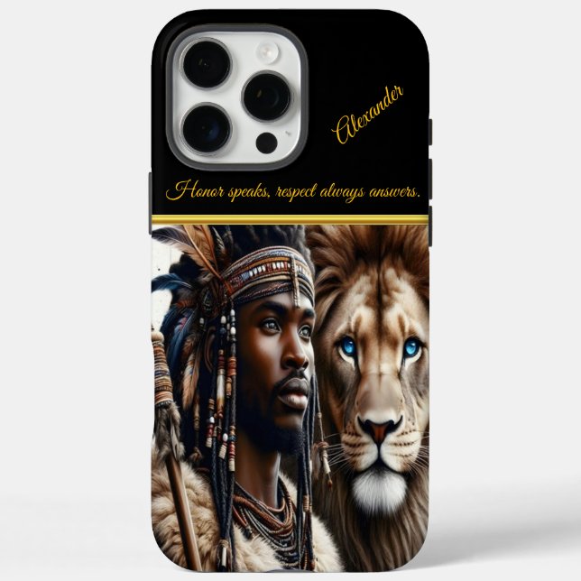 Coques Case-Mate iPhone Guerrier de savane africaine à la tombée de la nui (Verso)