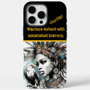 Coque iPhone 16 Pro Max Guerrier emplumé avec un aigle royal