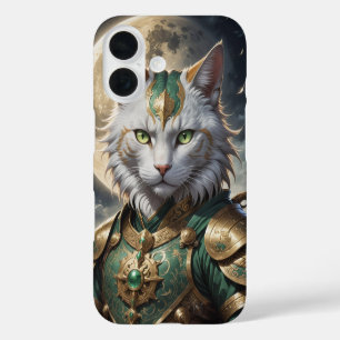 Coque Pour iPhone 16 Guerrier épique de chat blindé