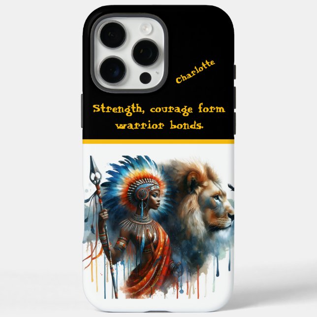 Coques Case-Mate iPhone Guerrier et lion se tiennent fièrement à l'aube (Verso)