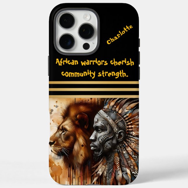 Coques Case-Mate iPhone Guerrier et lion : unis dans l'esprit (Verso)
