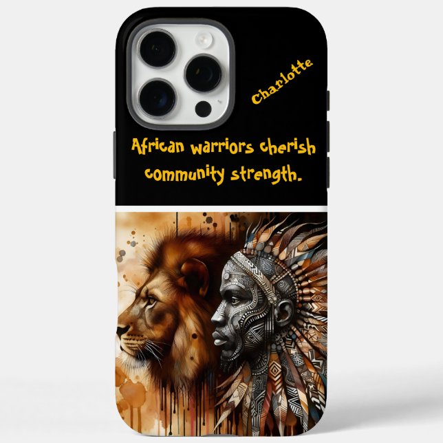 Coques Case-Mate iPhone Guerrier et lion : unis dans l'esprit (Verso)
