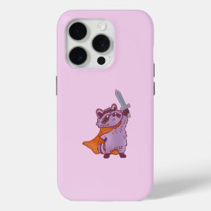 Coque Case-Mate iPhone Guerrier Mignon Fantastique Raton Laveur avec Épée