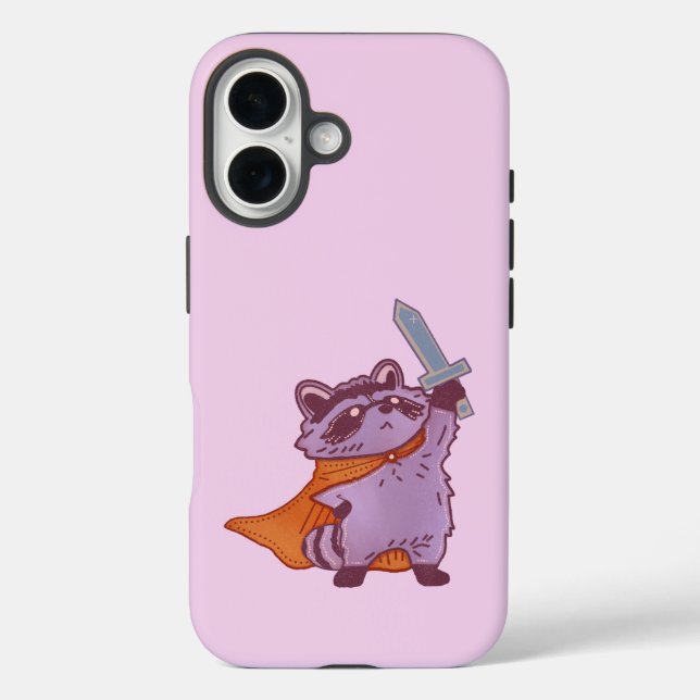 Coques Case-Mate iPhone Guerrier Raton Laveur Fantastique Mignon avec Épée (Verso)