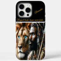 Guerrier royal avec compagnon de lion.