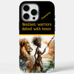 Coque iPhone 16 Pro Max Guerrière courageuse garde la rivière calme