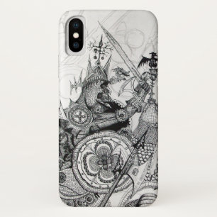 Coques Pour iPhone GUERRIÈRES GOTHIQUES Imaginaire noir blanc