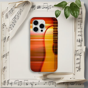 Coques iPhone 16 Guitare acoustique coucher de soleil