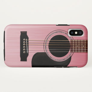 Coque Case-Mate iPhone Guitare acoustique de rose de rose