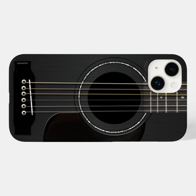 Coques Case-Mate iPhone Guitare acoustique Noir (Verso (horizontal))