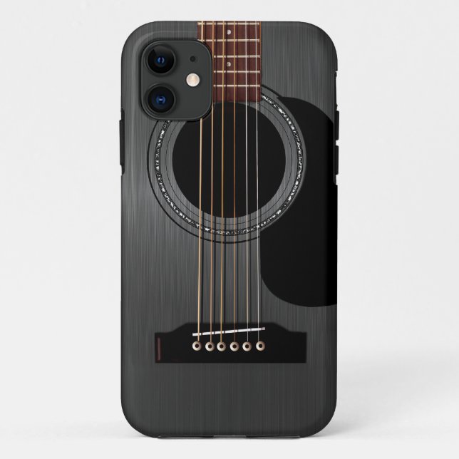 Coques Case-Mate iPhone Guitare acoustique noire de cendre (Dos)