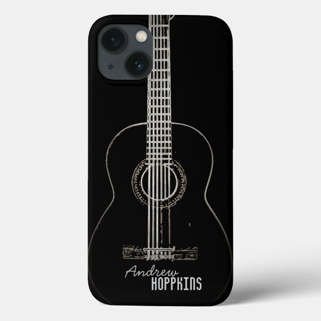 Coques Case-Mate iPhone Guitare acoustique personnalisée (Verso)