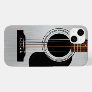 Coques Pour iPhone Guitare acoustique supérieure argentée