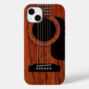 Coque Pour iPhone 14 Plus Guitare acoustique supérieure d'acajou
