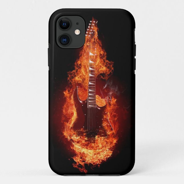 Coques Case-Mate iPhone Guitare dans le cas de l'iPhone 5 des flammes 2 (Dos)