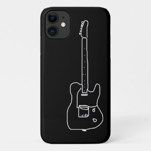 Coques Pour iPhone guitare noire et blanche
