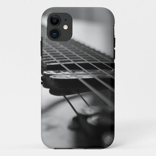 Coques Case-Mate iPhone Guitare noire et blanche (Dos)
