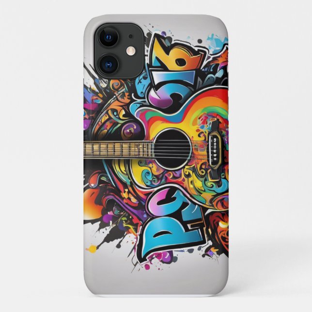 Coques Case-Mate iPhone Guitare psychédélique (Dos)