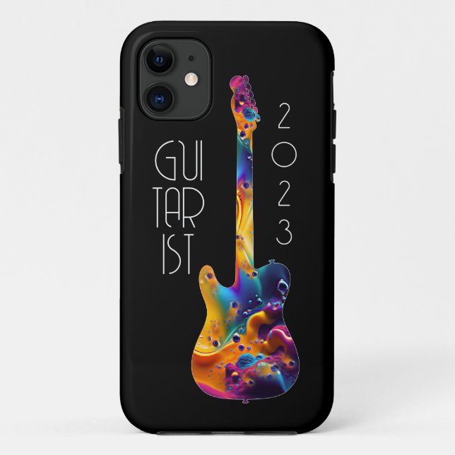 COQUES Case-Mate iPhone GUITARISTE 2023 GUITARE COLORÉE GROUPE CADEAU (Dos)