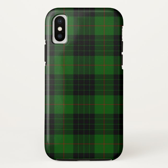 Coques Case-Mate iPhone Gunn tartan vert noir plaid (Dos)