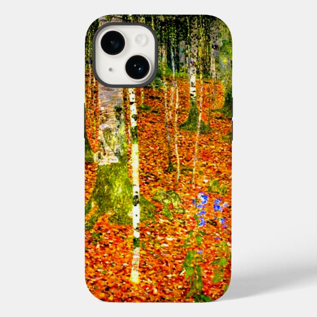 Coques Case-Mate iPhone Gustav Klimt Birch Trees (Verso)