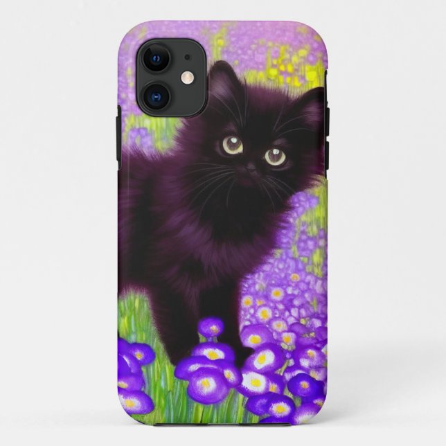 Coques Case-Mate iPhone Gustav Klimt Black Kitten (Dos)