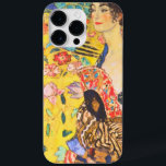 Coque Case-Mate iPhone Gustav Klimt Lady Avec Fan vintage Art Nouveau<br><div class="desc">Gustav Klimt Lady Avec Fan vintage Art Nouveau</div>