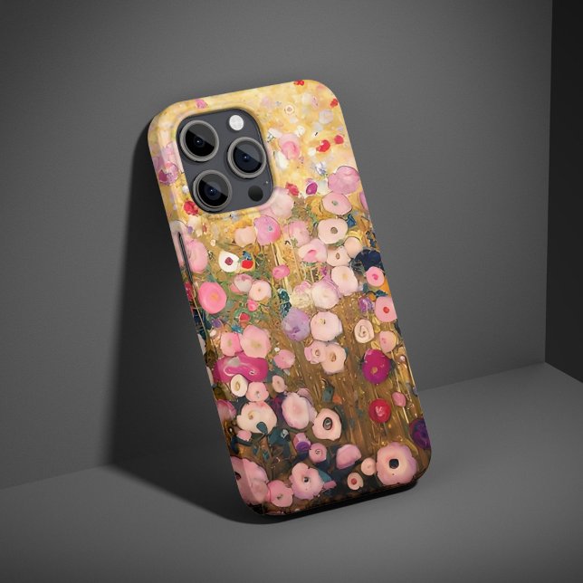 Coques Case-Mate iPhone Gustav Klimt Pink Flower Garden Artistic Case (Créateur téléchargé)