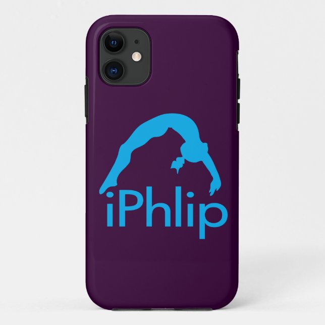 Coques Case-Mate iPhone gymnaste bleu de gymnastique d'iPhlip (Dos)