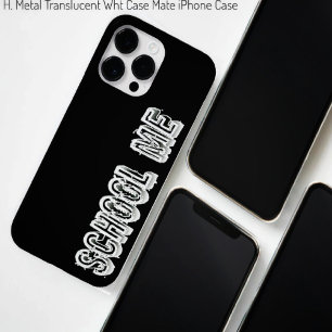 Coque Case-Mate iPhone H. Métal Translucide-Wht