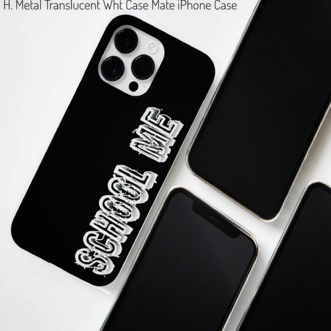 Coques Case-Mate iPhone H. Métal Translucide-Wht (Créateur téléchargé)