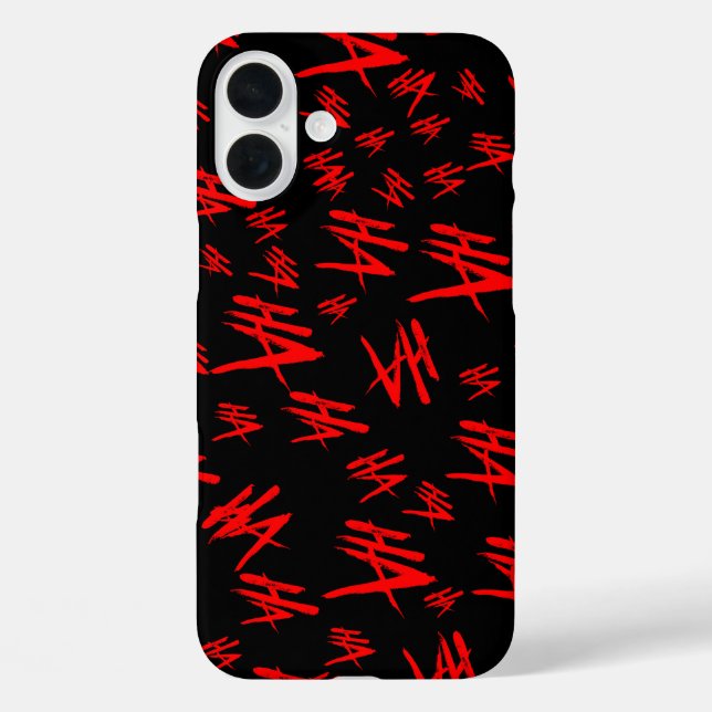 Coques Case-Mate iPhone Ha Ha noir et rouge (Verso)