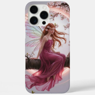 Coque iPhone 16 Pro Max Hada mágica entre flores de cerezo – Ilustración d