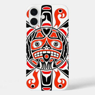 Coque Pour iPhone 16 Plus Haida sun Tlingit patrimoine culturel de l'art tri