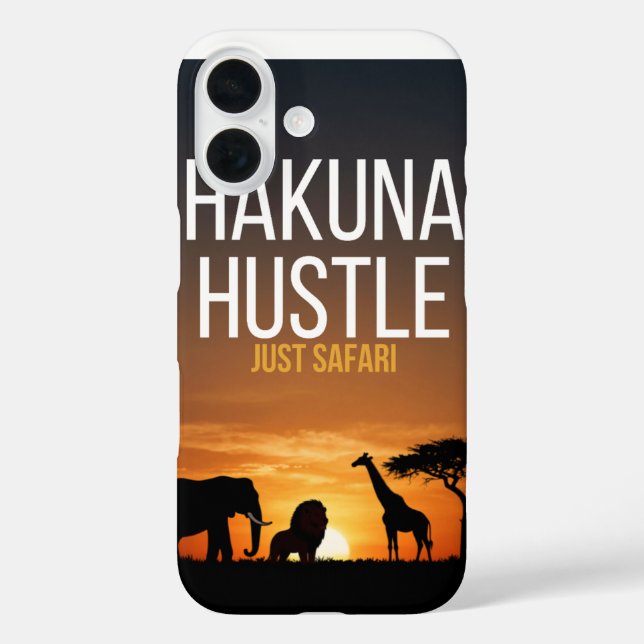 Coques Case-Mate iPhone Hakuna Hustle Just Safari (Verso)
