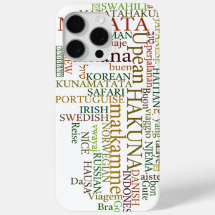 Coque iPhone 15 Pro Max Hakuna Matata Global Word Cloud Art