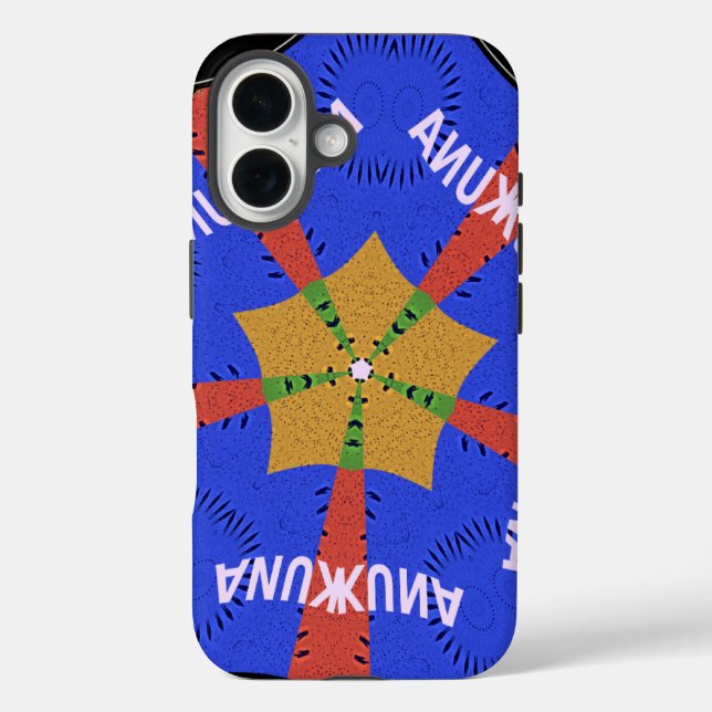 Coques Case-Mate iPhone Hakuna Matata Iridiscent bleu (Verso)