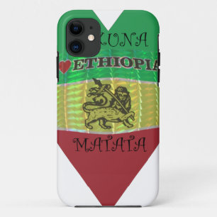 Coque iPhone 11 Hakuna Matata J'aime les couleurs éthiopiennes.png