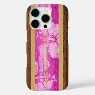 Coque iPhone 16 Pro Haleiwa Surf board Hawaiian Pink