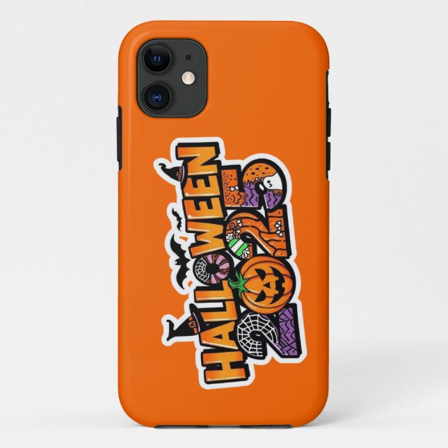 Coques Case-Mate iPhone Halloween 2025 Magie – Citrouille festive (Dos)