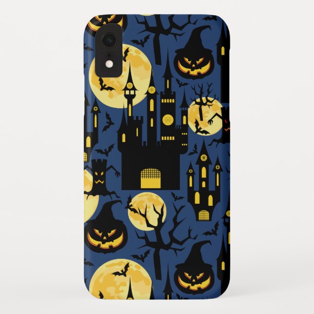 Coques Case-Mate iPhone Halloween a hanté le motif de maison (Dos)
