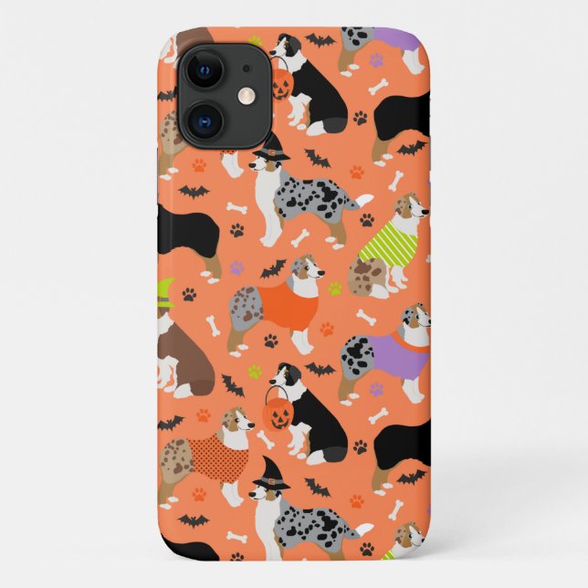 Coques Case-Mate iPhone Halloween Australian Shepherd (Dos)