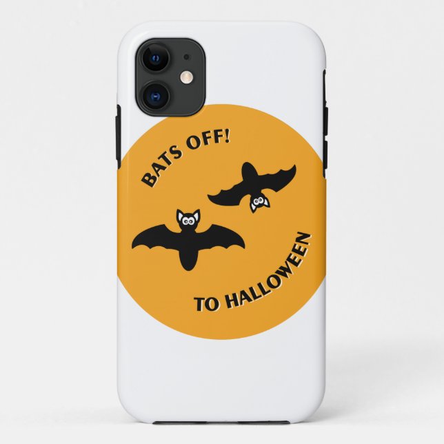 Coques Case-Mate iPhone Halloween Bats Orange (Dos)
